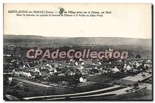 Ansichtskarte AK Saint Aubin sur Yonne Yonne Vue du Village prise sur le Coteau