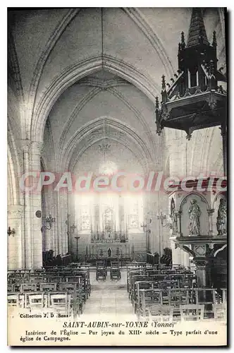 Cartes postales Saint Aubin sur Yonne Yonne Interieur de I'Eglise