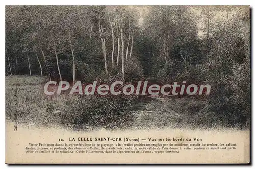 Cartes postales La Celle Saint Cyr Yonne Vue sur les bords du Vrin