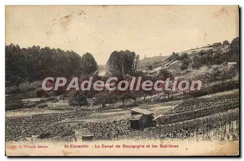 Cartes postales St Florentin Le Canal de Bourgogne et les Sabileres