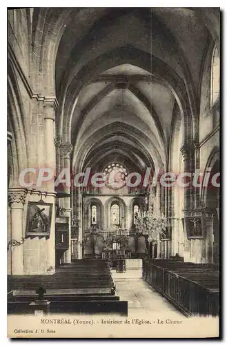 Cartes postales Montreal Yonne Interrieur de I'Eglise