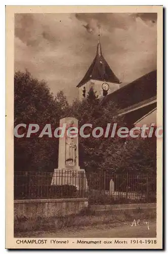 Cartes postales Champlost Yonne Monument aux Morts