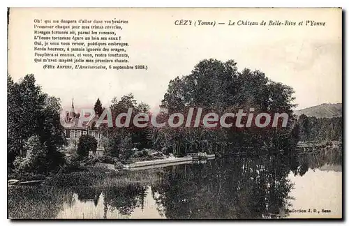 Cartes postales Cezy Yonne Le Chateau de Belle Rive et l'Yonne