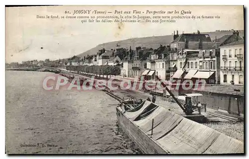 Cartes postales Joigny Yonne Port aux Vins Perspective sur le Quais