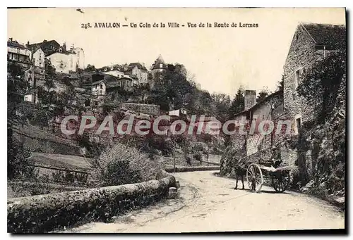 Cartes postales Avallon Un Coin de la Ville Vue de la Route de Lormes