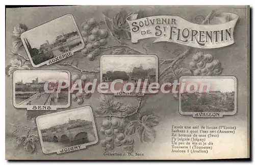 Cartes postales Souvenir de St Florentin