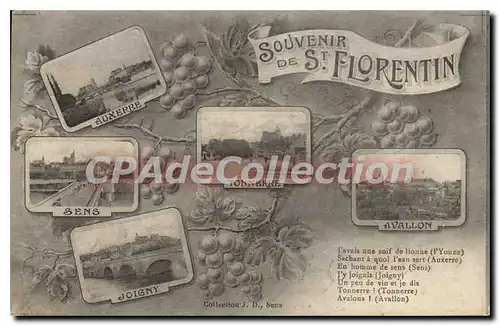 Cartes postales Souvenir de St Florentin