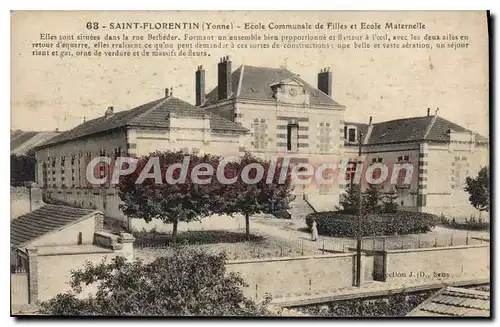 Cartes postales Saint Florentin Yonne Ecole Communale de Filles et Ecole Maternelle