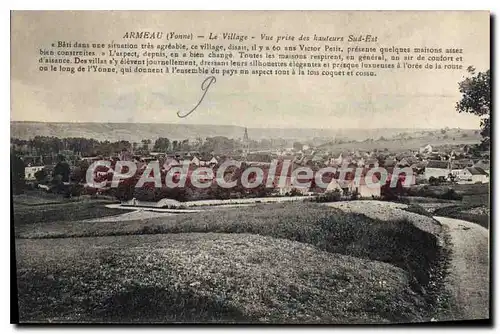 Cartes postales Armeau Yonne Le Village Vue prise des hauteurs Sud Est