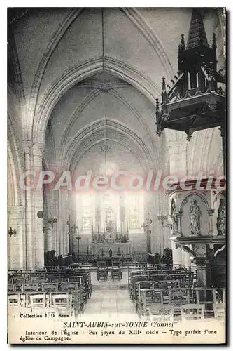 Cartes postales Saint Aubin sur Yonne Yonne Interieur de l'Eglise