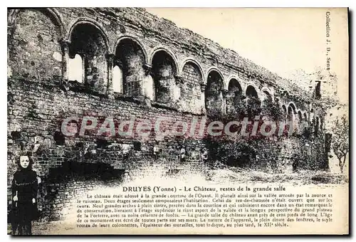 Cartes postales Druyes Yonne Le Chateau restes de la grande salle