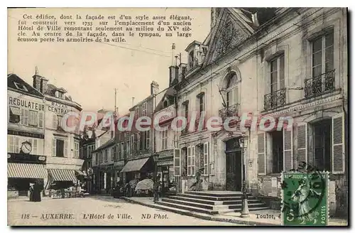 Cartes postales Auxerre L'Hotel de Ville