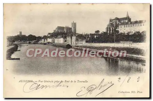 Ansichtskarte AK Auxerre Vue Generale prise du Pont de la Tournelle