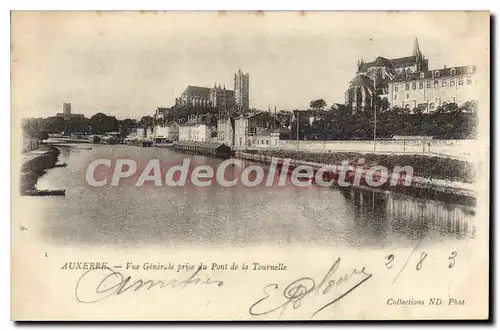 Cartes postales Auxerre Vue Generale prise du Pont de la Tournelle