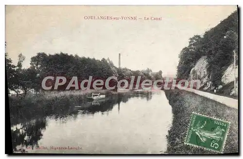 Ansichtskarte AK Coulanges sur Yonne Le Canal