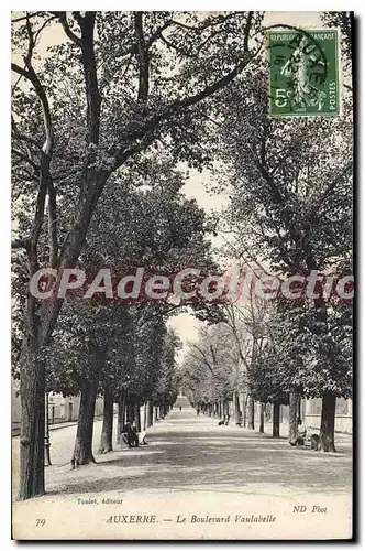 Cartes postales Auxerre Le Boulevard Vaulabille