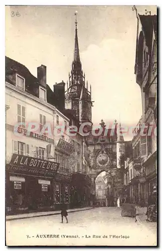 Cartes postales Auxerre Yonne La Rue de L'Horloge