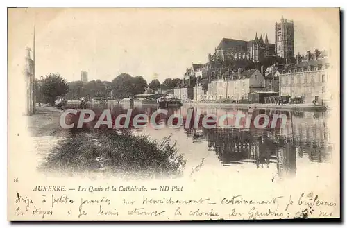 Ansichtskarte AK Auxerre Les Quais et la Cathedrale