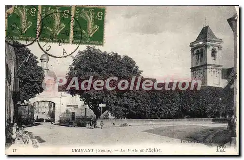 Cartes postales Cravant Yonne La Porte et I'Eglise