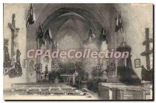 Ansichtskarte AK Maligny L'Interieur de I'Eglise