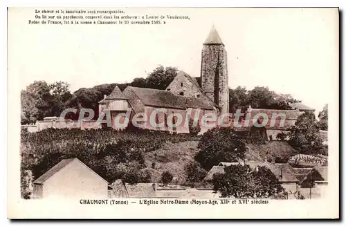 Ansichtskarte AK Chaumont Yonne L'Eglise Notre Dame