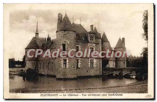 Cartes postales Fleurigny Le Chateau Vue exterieure cote Nord Ouest