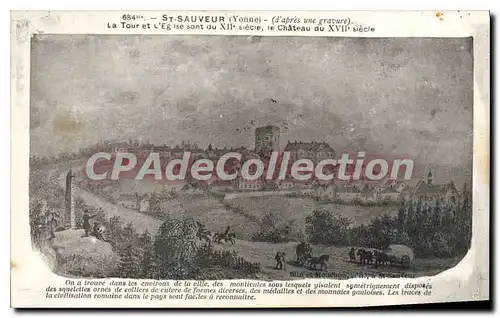 Cartes postales St Sauveur Yonne La Tour et L'Eglise