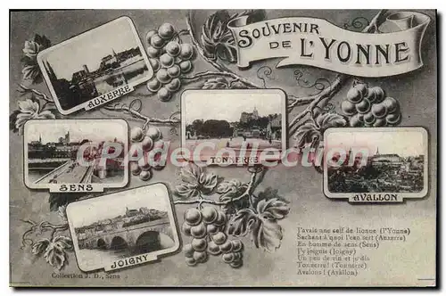 Cartes postales Souvenir de l'Yonne