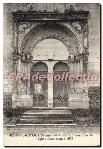 Ansichtskarte AK Neuvy Sautour Yonne Porte monumentale de I'Eglise