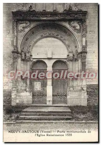 Cartes postales Neuvy Sautour Yonne Porte monumentale de I'Eglise