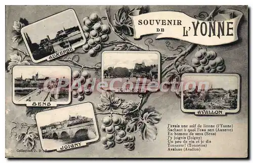 Cartes postales Souvenir de L'Yonne