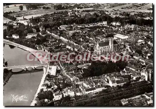 Cartes postales moderne Villeneuve sur Yonne vue Aerienne L'Yonne Notre Dame et Ensemble de la Ville