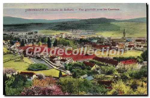 Cartes postales Giromagny Territoire de Belfort vue generale avec les Casernes