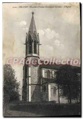 Cartes postales Rechesy Frontiere Franco Alsacienne Saisse L'Eglise