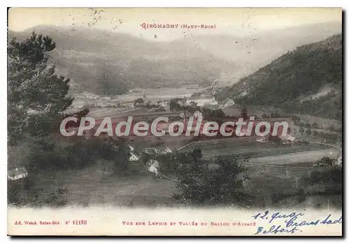 Cartes postales Giromagny Haut Rhim vue sur Lepuix et Vallee du Ballon d'Alsace