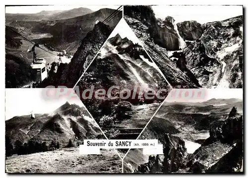 Cartes postales moderne Souvenir du Sancy Le Sancy vue vers le Mont Dore et Cascade de la Dore