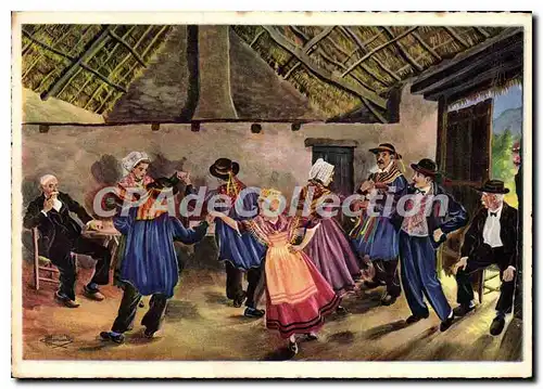 Cartes postales moderne La Togne Deuxieme figure Cette bourree se danse a toutes les noces