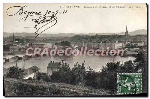 Cartes postales Bayonne Jonction de la Nive et de l'Adour