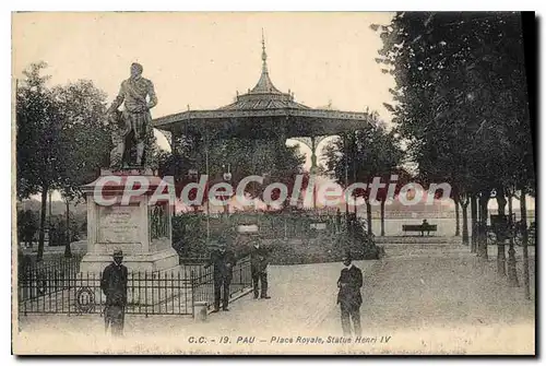 Cartes postales Pau Place Royale Statue Henri IV