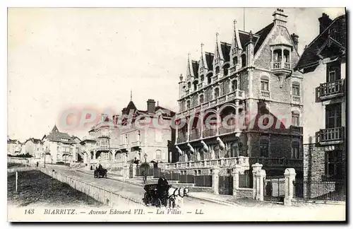 Cartes postales Biarritz Avenue Edouard VII Les Villas