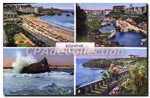 Ansichtskarte AK Souvenir de Biarritz