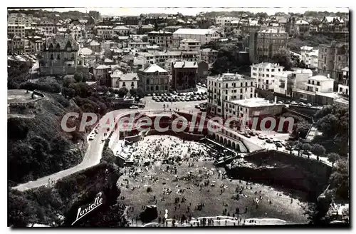 Cartes postales Biarritz vue generale sur la Plage du Port Vieux