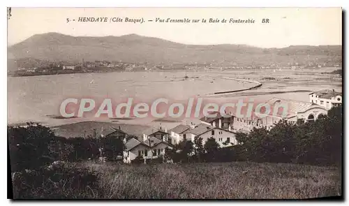 Ansichtskarte AK Hendaye Cote Basque vue d'Ensemble sur la Baie de Fontarabie