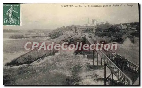 Cartes postales Biarritz vue sur le Semaphore prise du Rocher de la Vierge