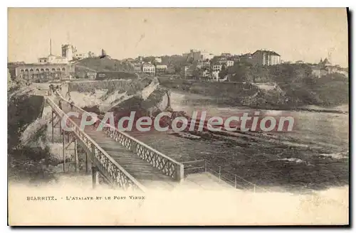 Ansichtskarte AK Biarritz l'Atalaye et le Port Vieux