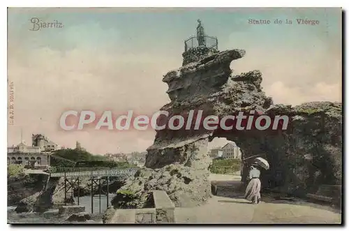 Cartes postales Biarritz Statue de la Vierge