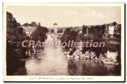 Cartes postales Orthez Basses Pyrenees La Gave et le Vieux Pont