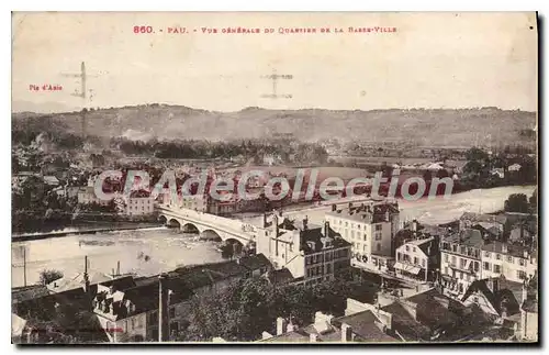 Cartes postales Pau vue generale du Quartier de la Basse Ville