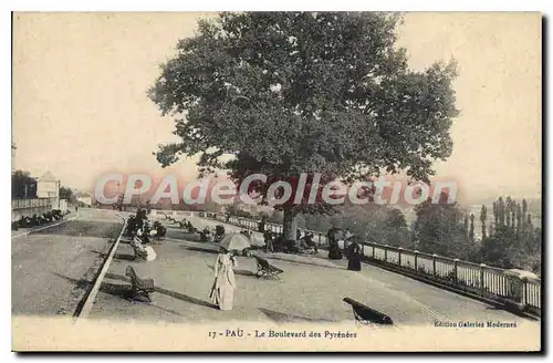 Cartes postales Pau Le Boulevard des Pyrenees