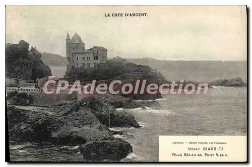 Cartes postales La Cote d'Argent Biarritz Villa Belza au Port vieux